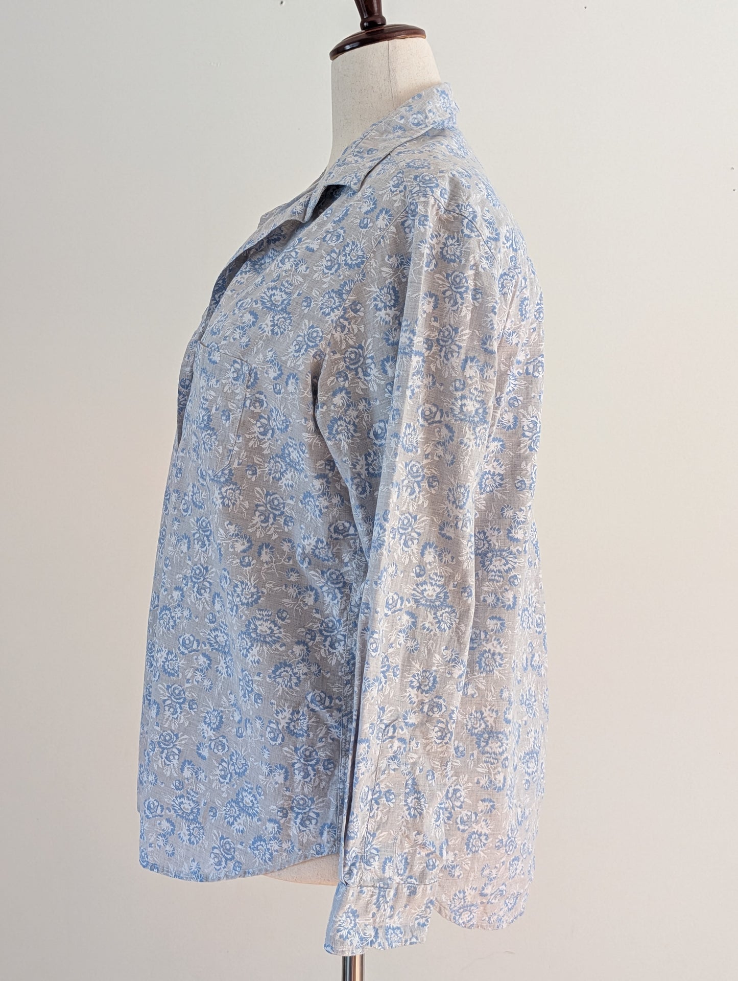 Grayson The Hero Blue Floral Cotton Shirt – XL