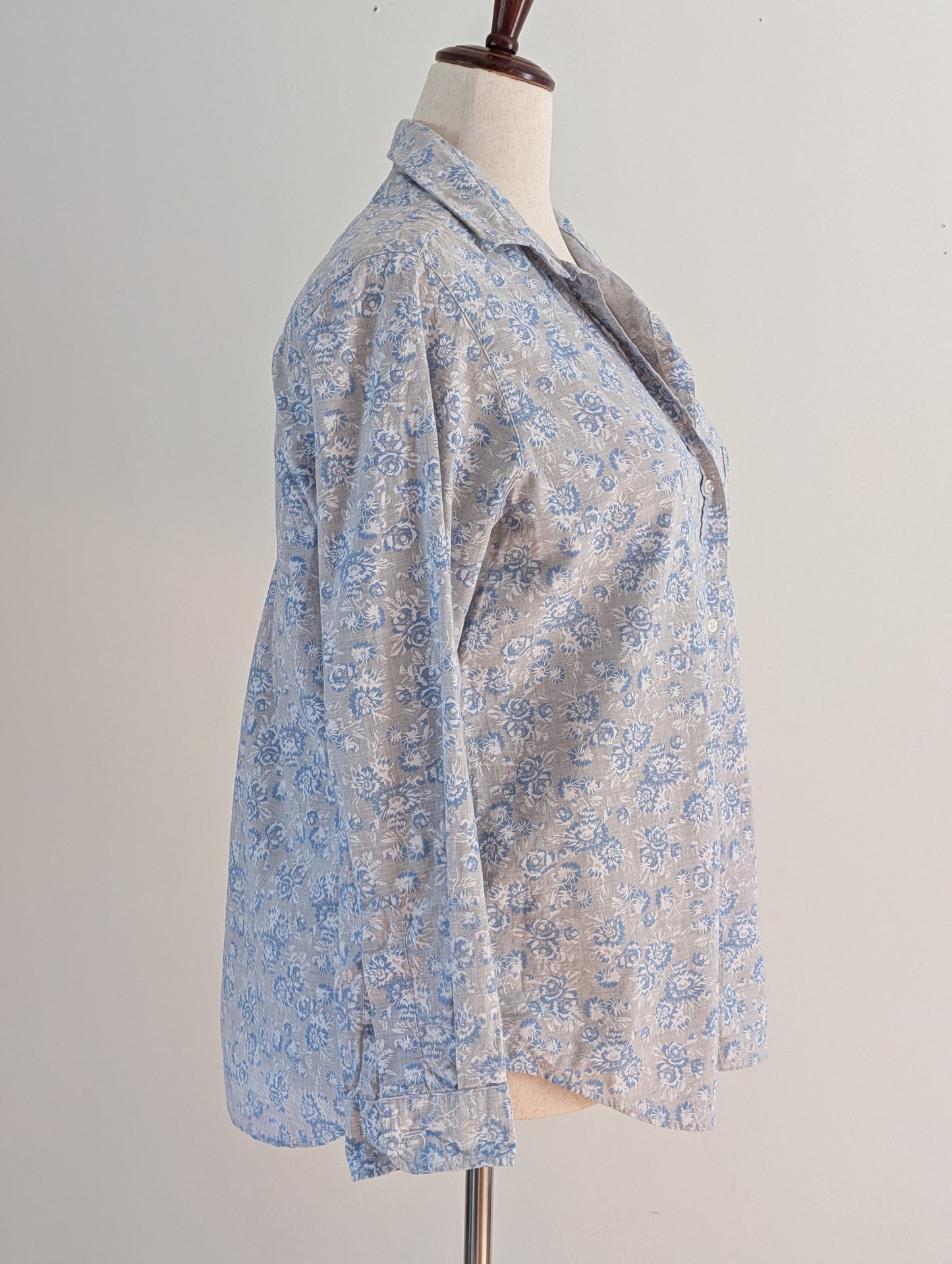 Grayson The Hero Blue Floral Cotton Shirt – XL