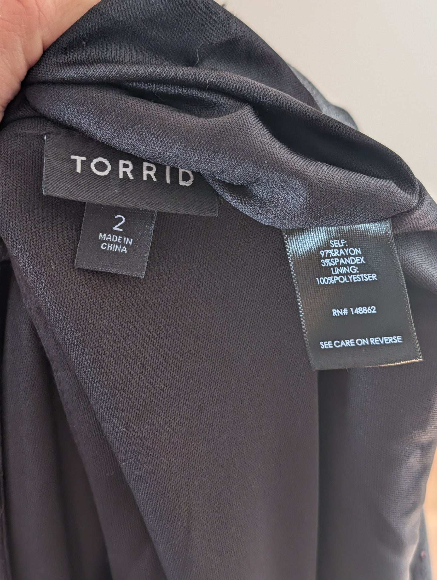 Torrid Black Rose Floral Dress – 2X