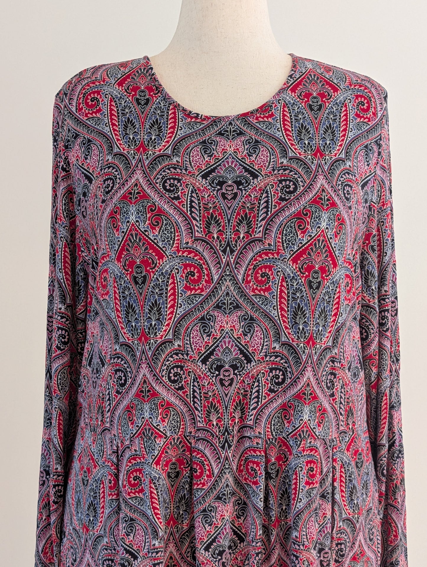 J.Jill Wearever Red Paisley Tunic Top – XL