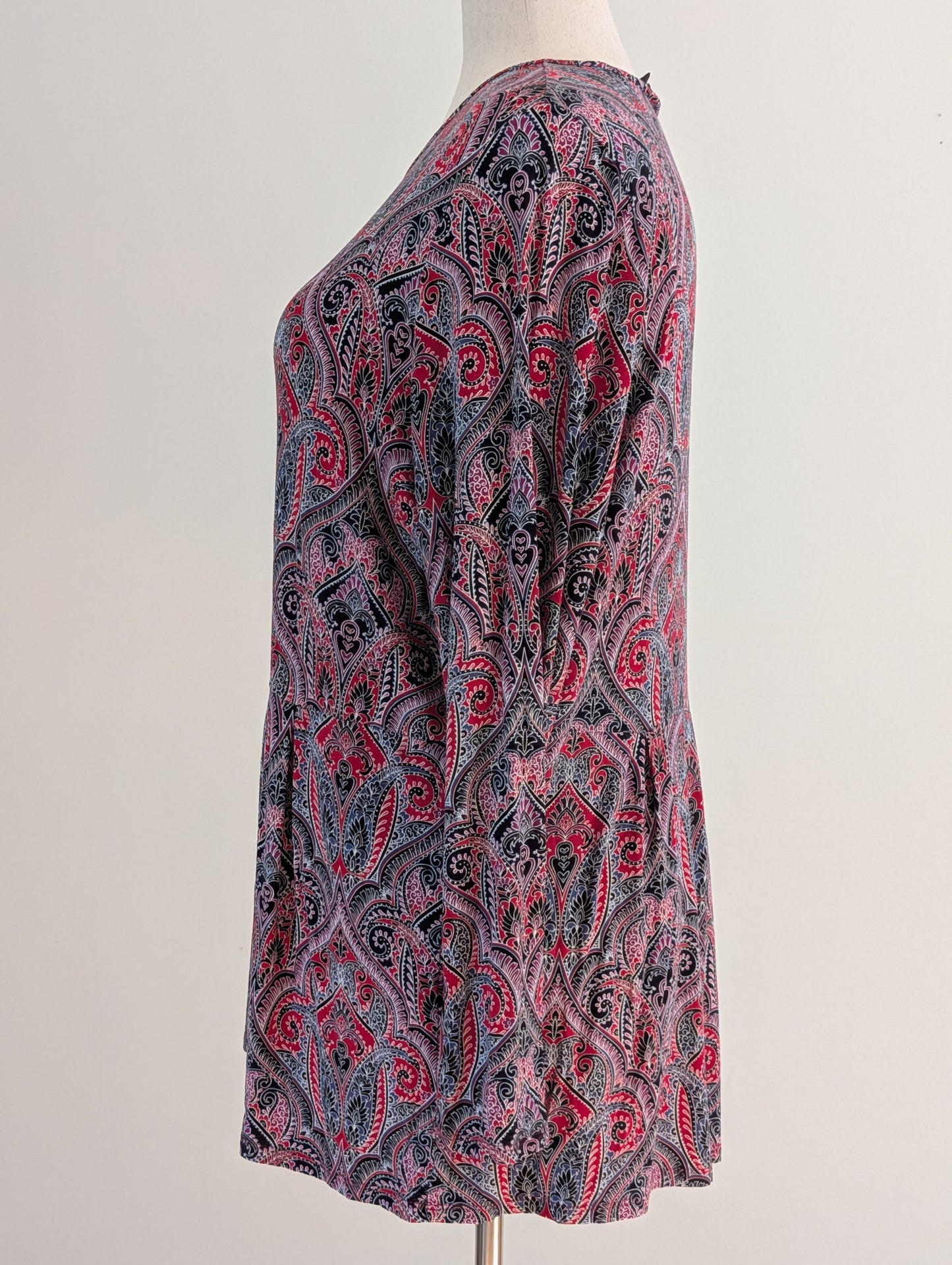 J.Jill Wearever Red Paisley Tunic Top – XL
