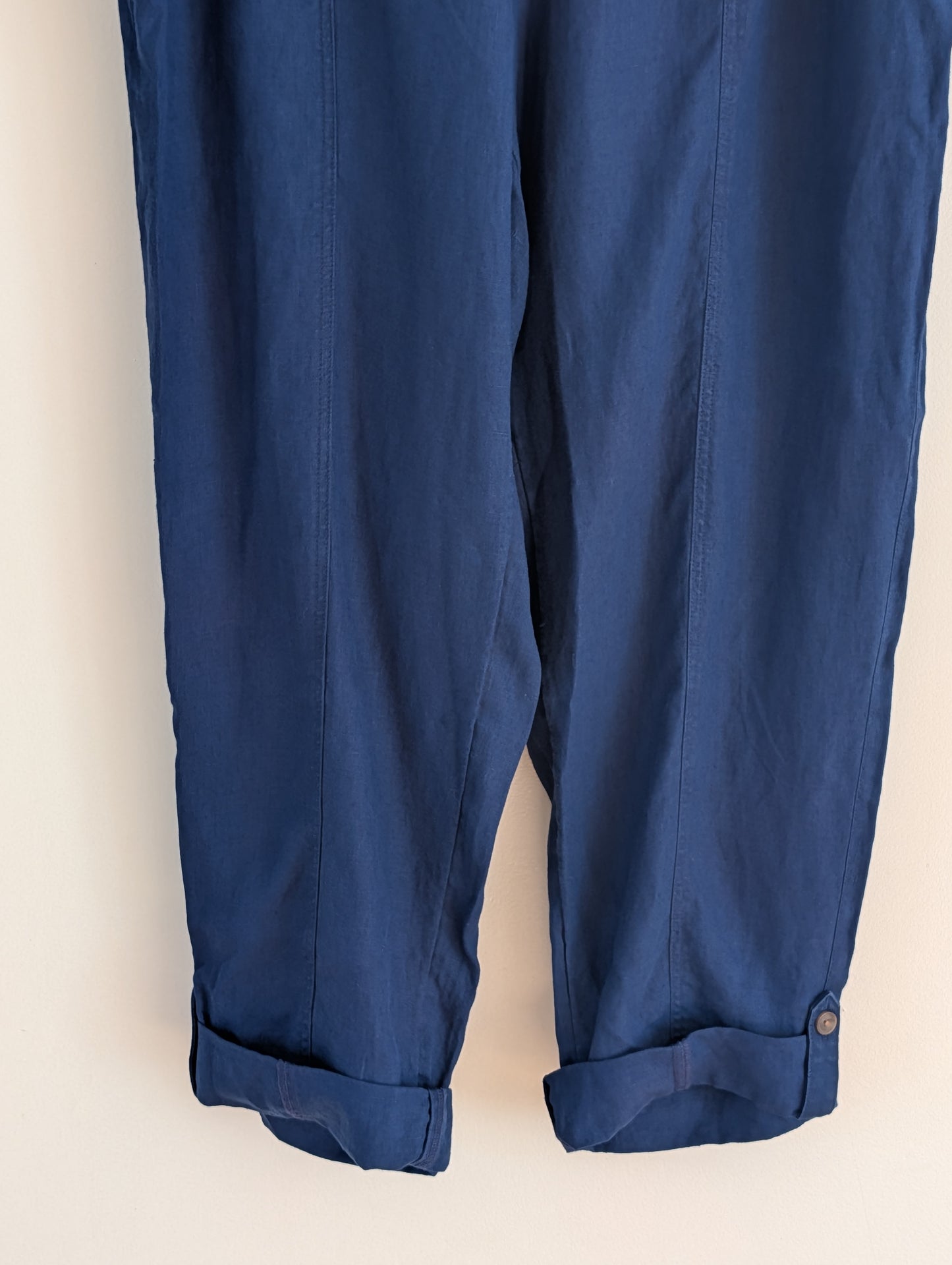NWT J.Jill Navy European Flax 100% Linen Pants - 2X