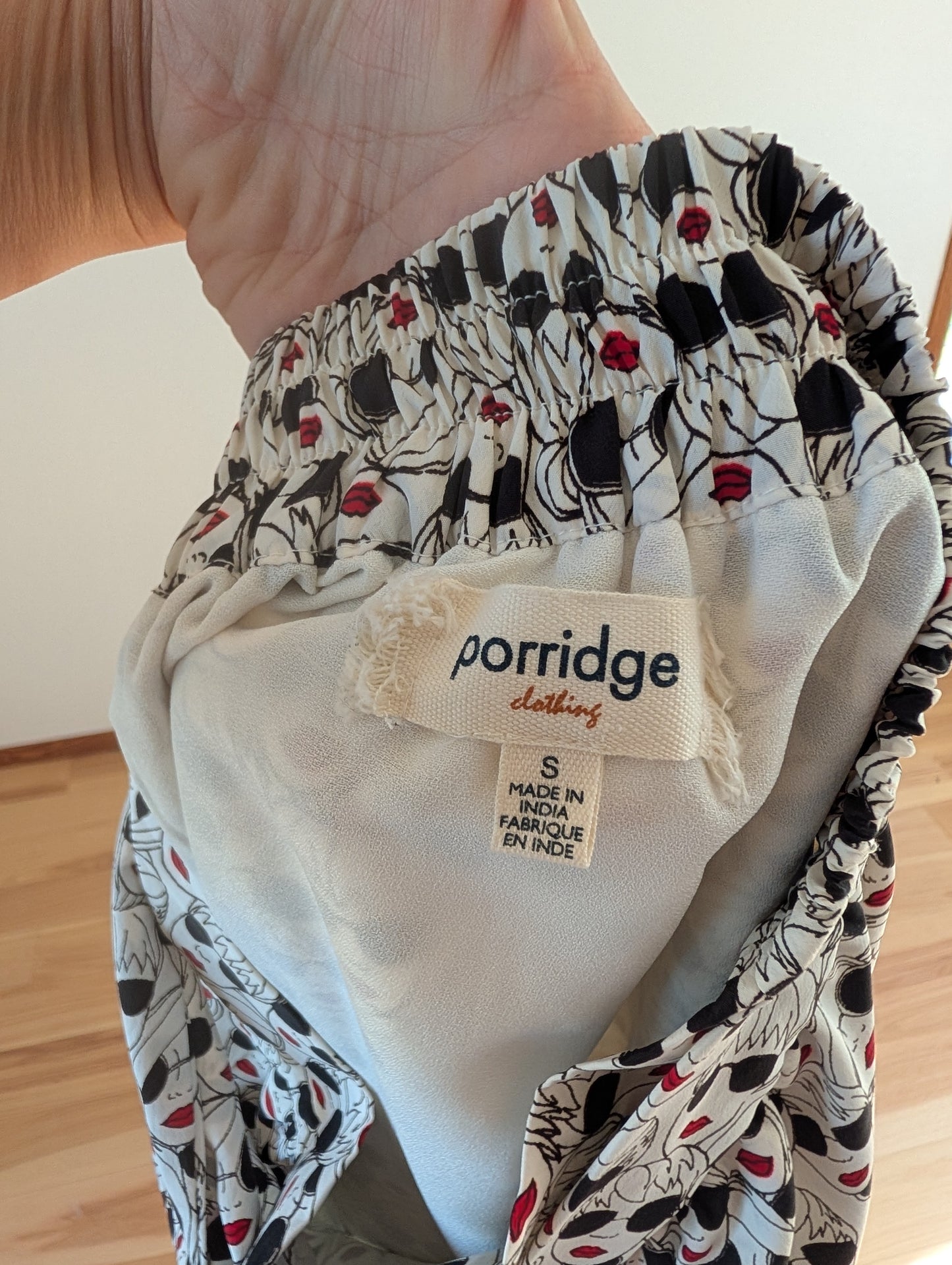 Anthropologie Porridge Getaway Face Print Skirt – S