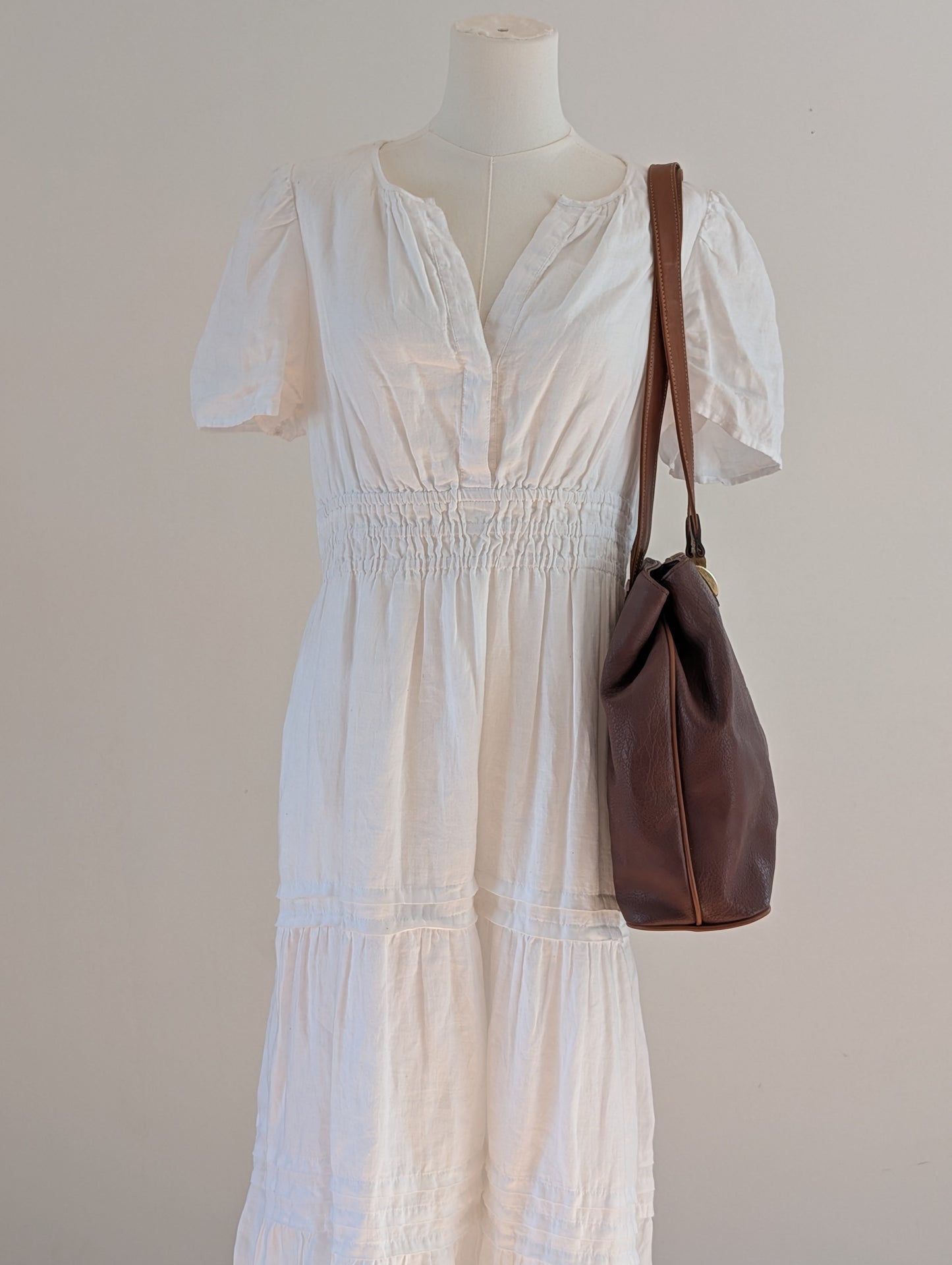 Capezio Vintage Faux Leather Shoulder Tote Bag