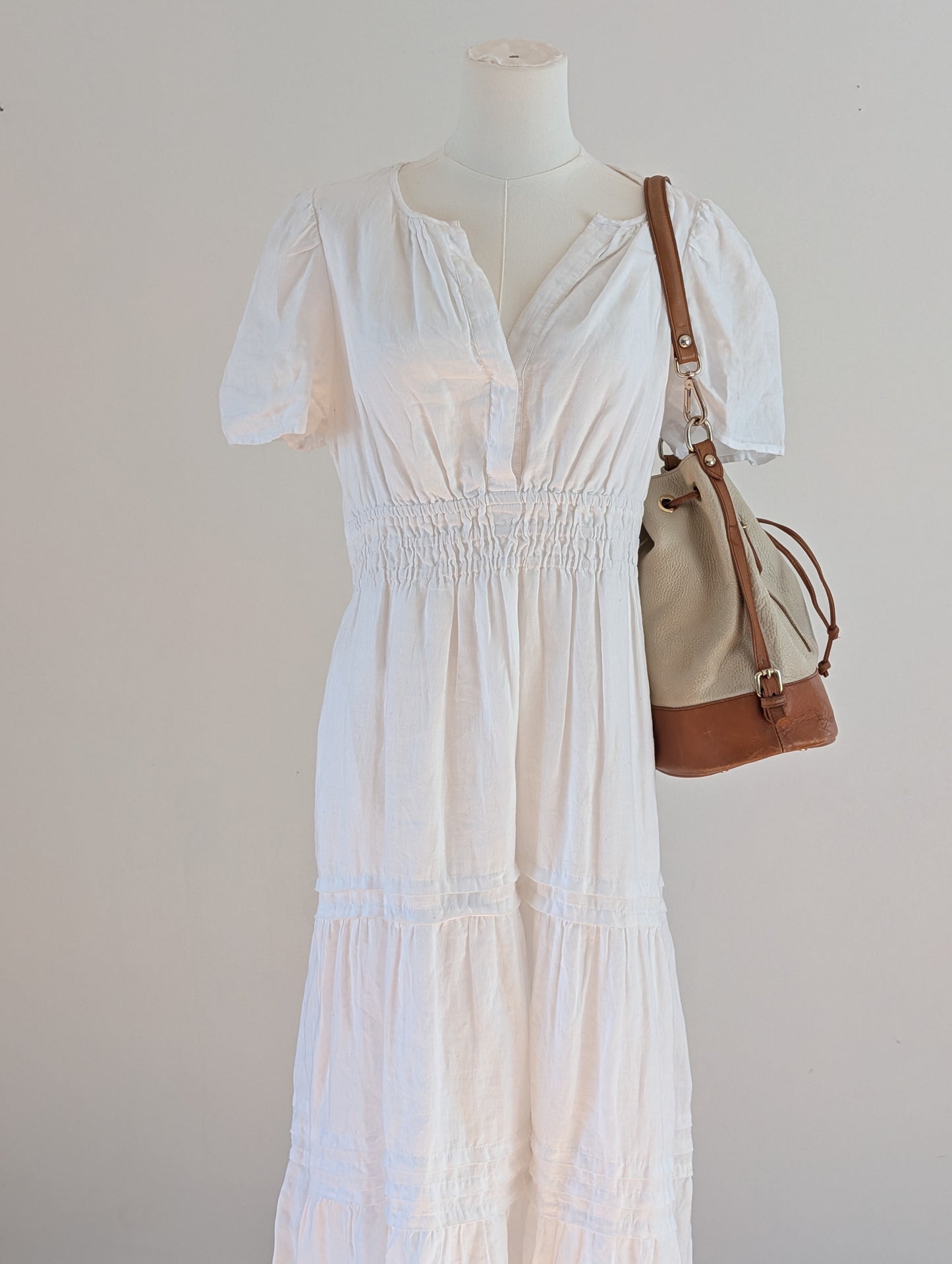 Cristina Made in Italy Leather Convertible Bucket Bag
