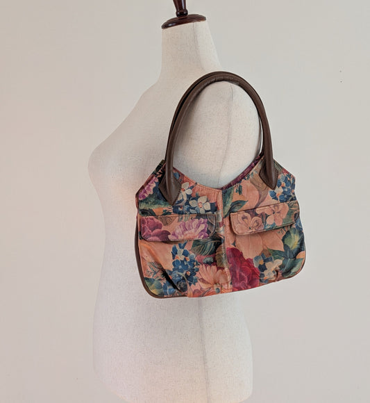 Ana Perico Argentina Genuine Leather Floral Shoulder Bag