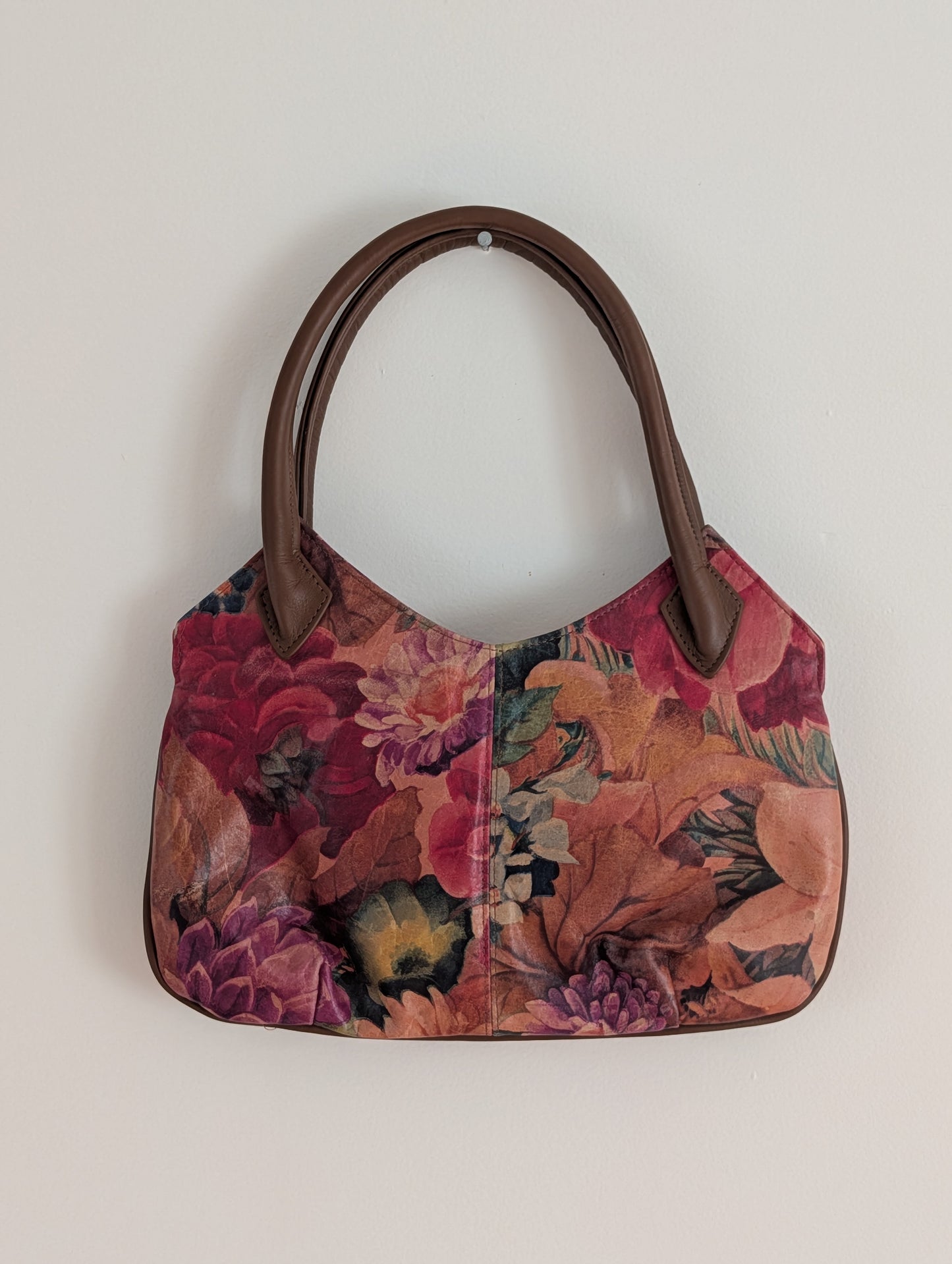 Ana Perico Argentina Genuine Leather Floral Shoulder Bag