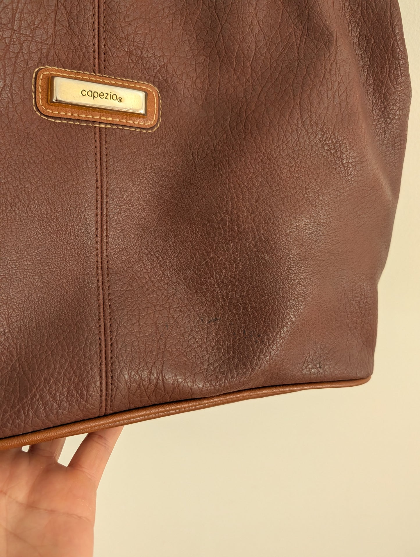 Capezio Vintage Faux Leather Shoulder Tote Bag