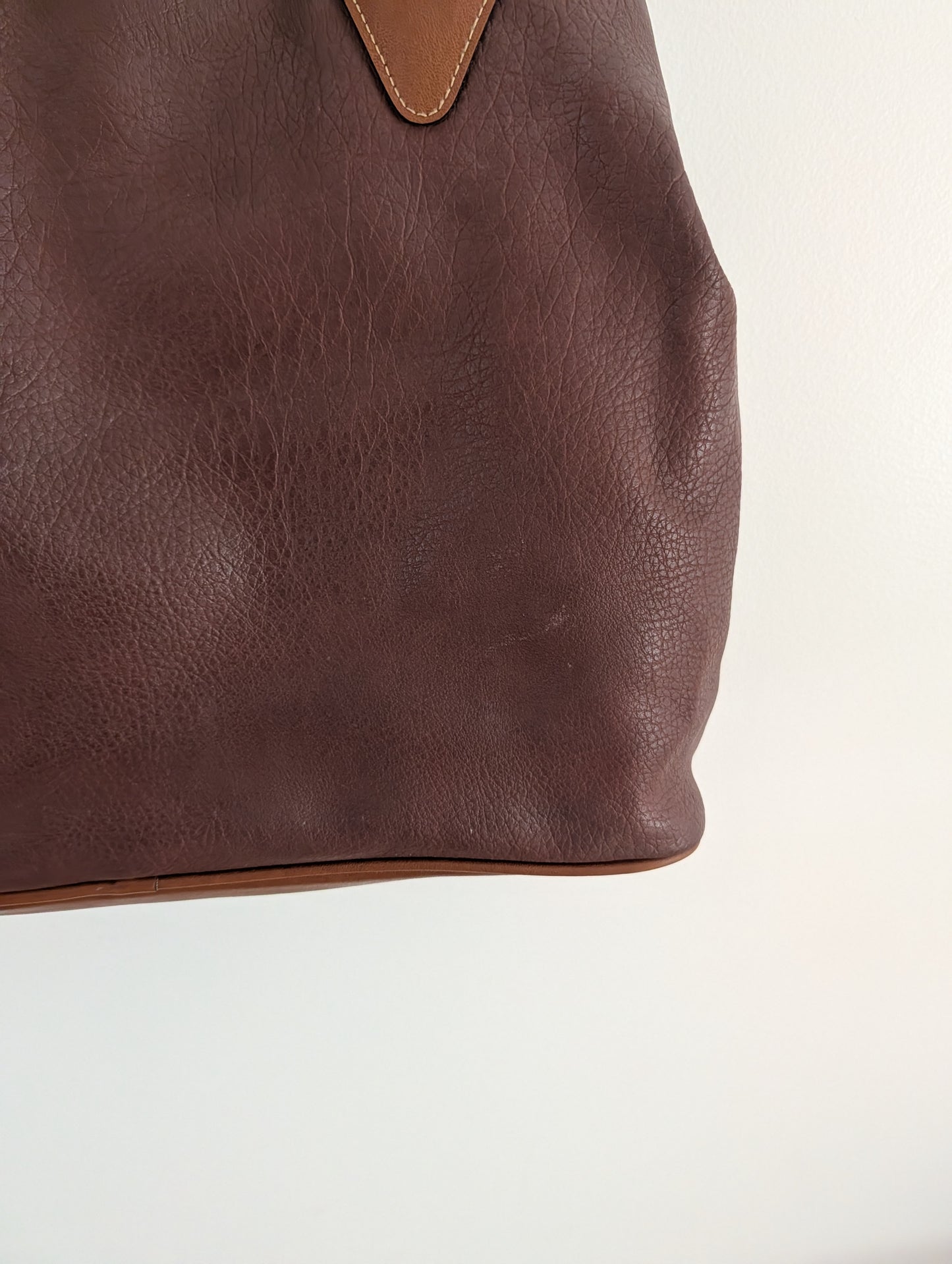 Capezio Vintage Faux Leather Shoulder Tote Bag
