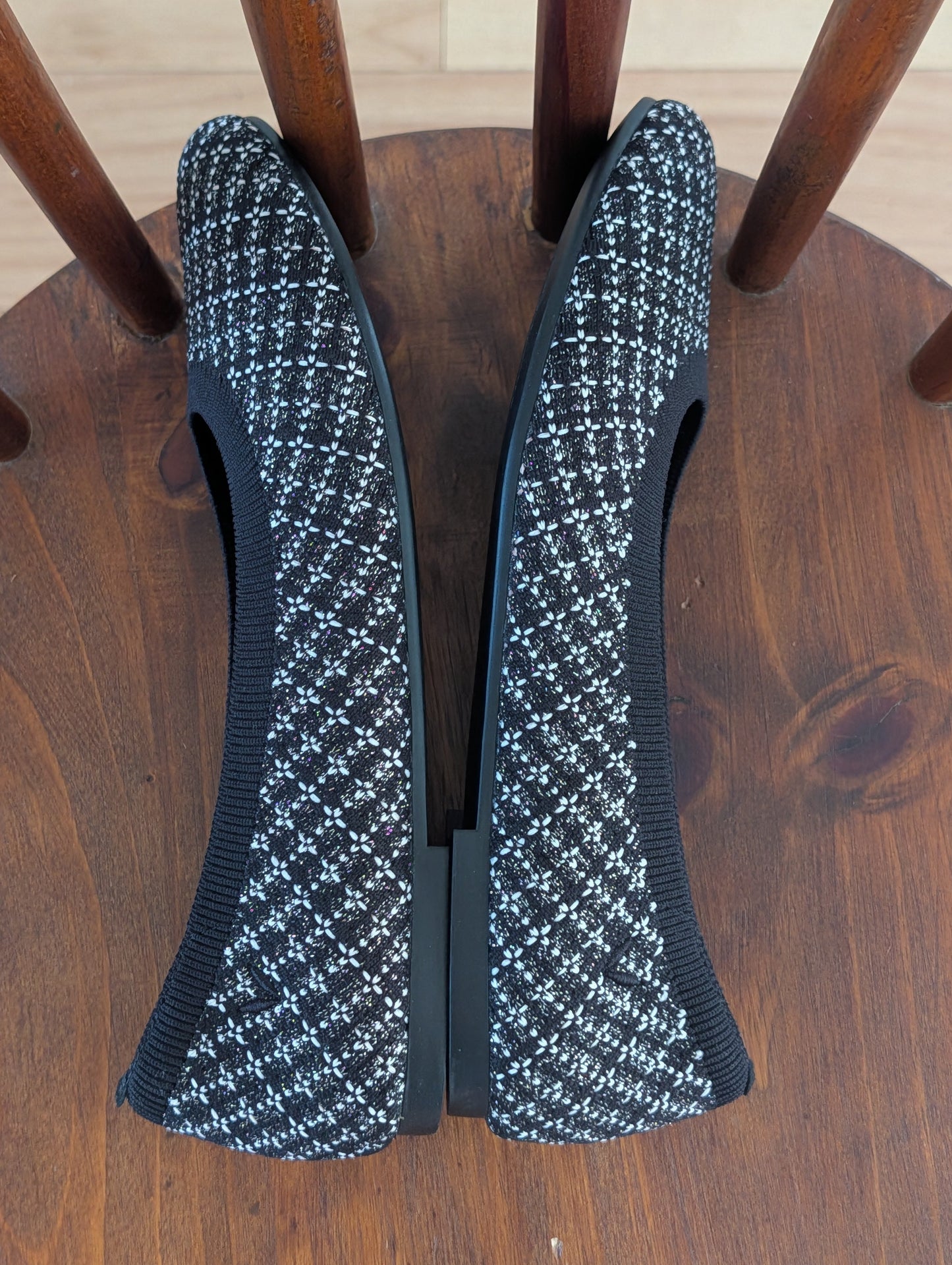 VIVAIA Black Tweed Ballet Flats – 9