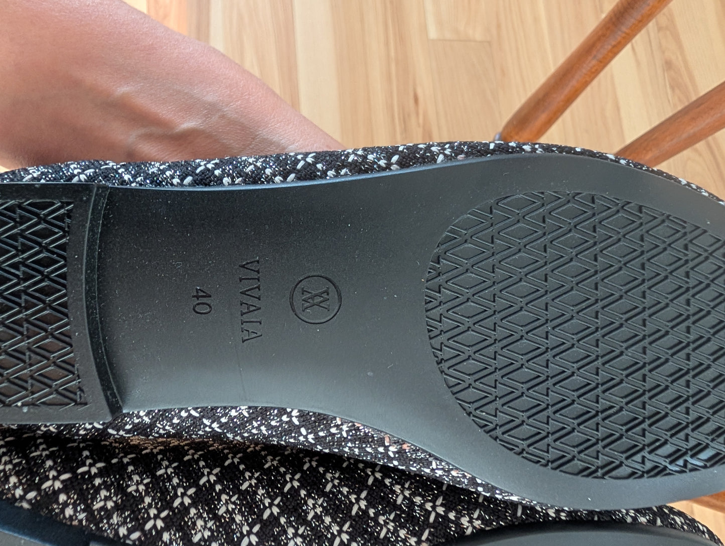 VIVAIA Black Tweed Ballet Flats – 9