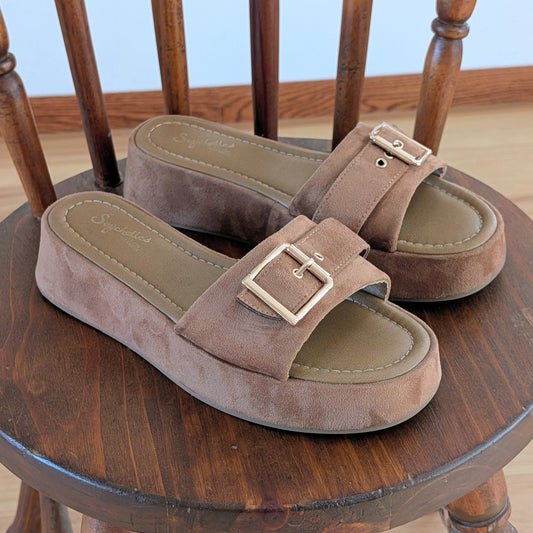Seychelles Poppy Faux Suede Platform Sandals – 9