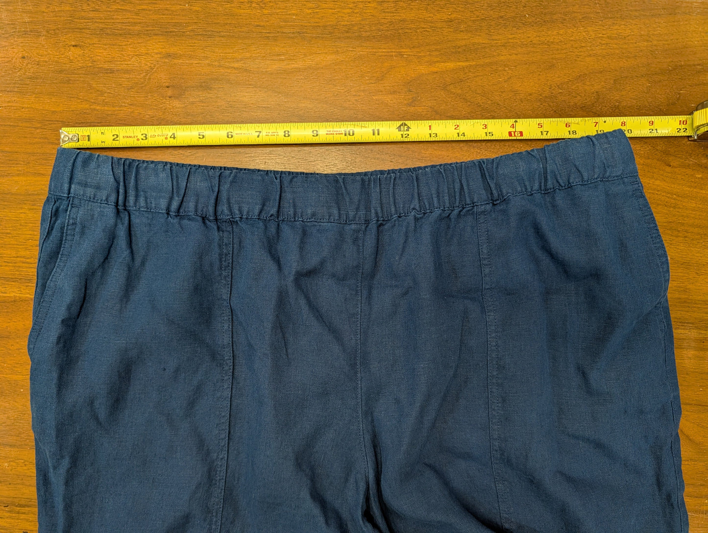 NWT J.Jill Navy European Flax 100% Linen Pants - 2X