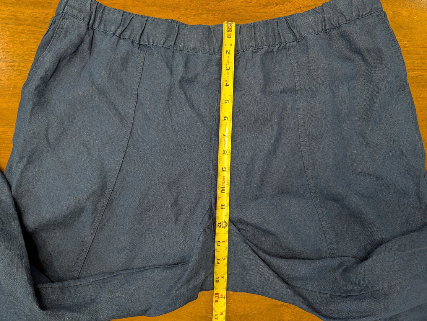 NWT J.Jill Navy European Flax 100% Linen Pants - 2X