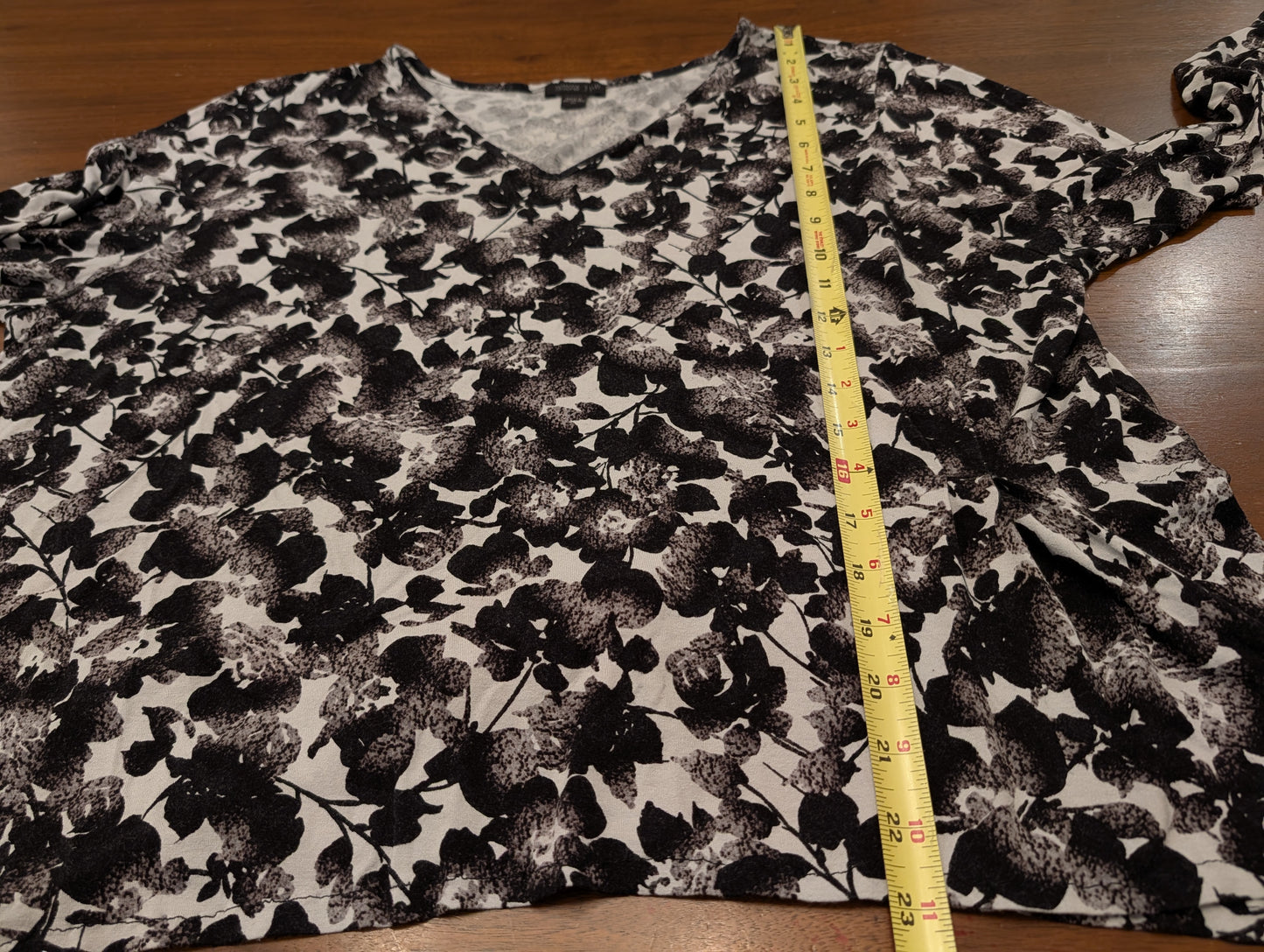 J.Jill Wearever Black Floral Tunic Top – XL