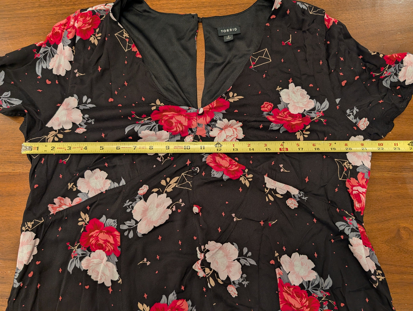 Torrid Black Rose Floral Dress – 2X