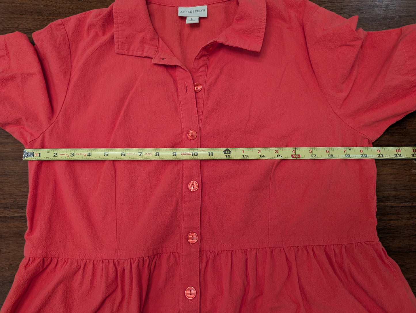 Appleseed’s Cotton Button-Front Midi Shirt Dress – L