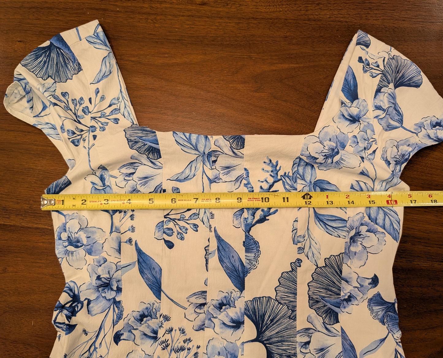 Avec Les Filles Floral Cotton Fit-and-Flare Dress - 8