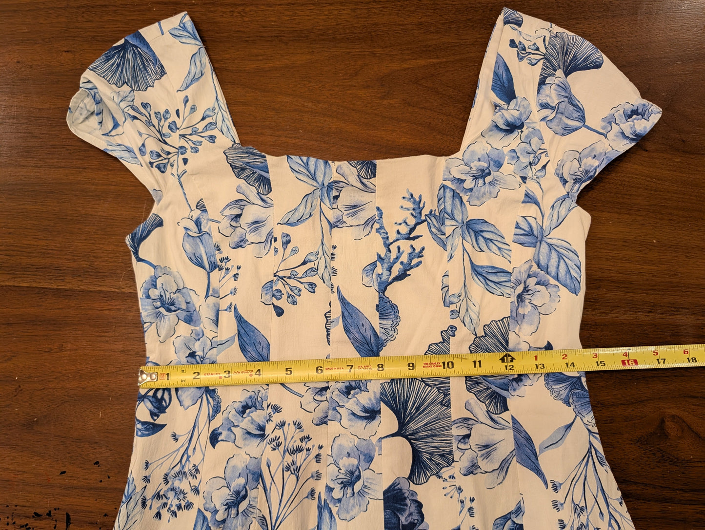 Avec Les Filles Floral Cotton Fit-and-Flare Dress - 8