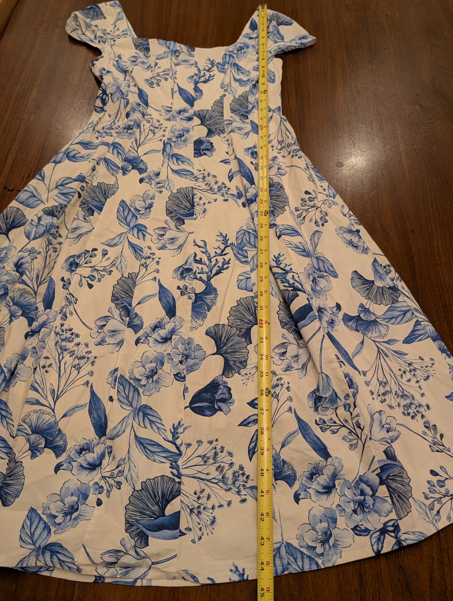 Avec Les Filles Floral Cotton Fit-and-Flare Dress - 8
