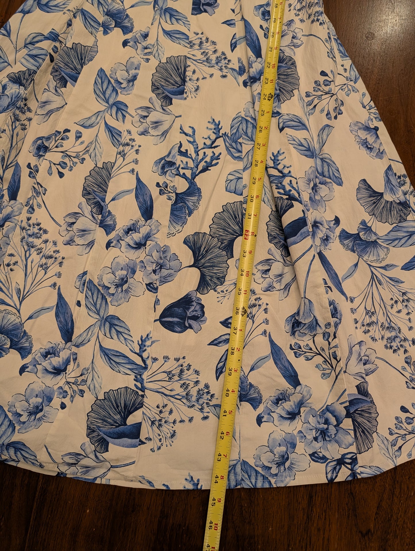 Avec Les Filles Floral Cotton Fit-and-Flare Dress - 8