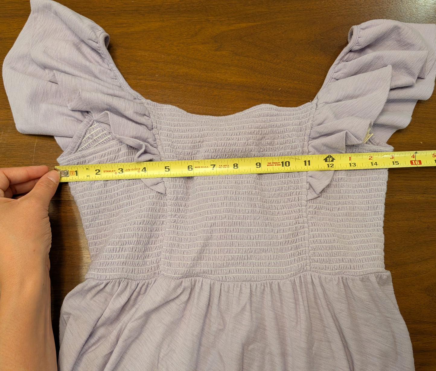 Nation LTD Lavender Pima Cotton Ruffle Tiered Midi Dress - M