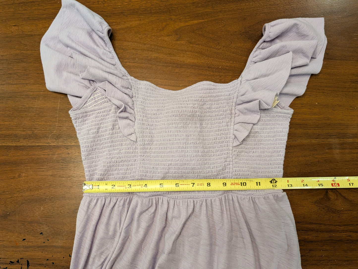 Nation LTD Lavender Pima Cotton Ruffle Tiered Midi Dress - M