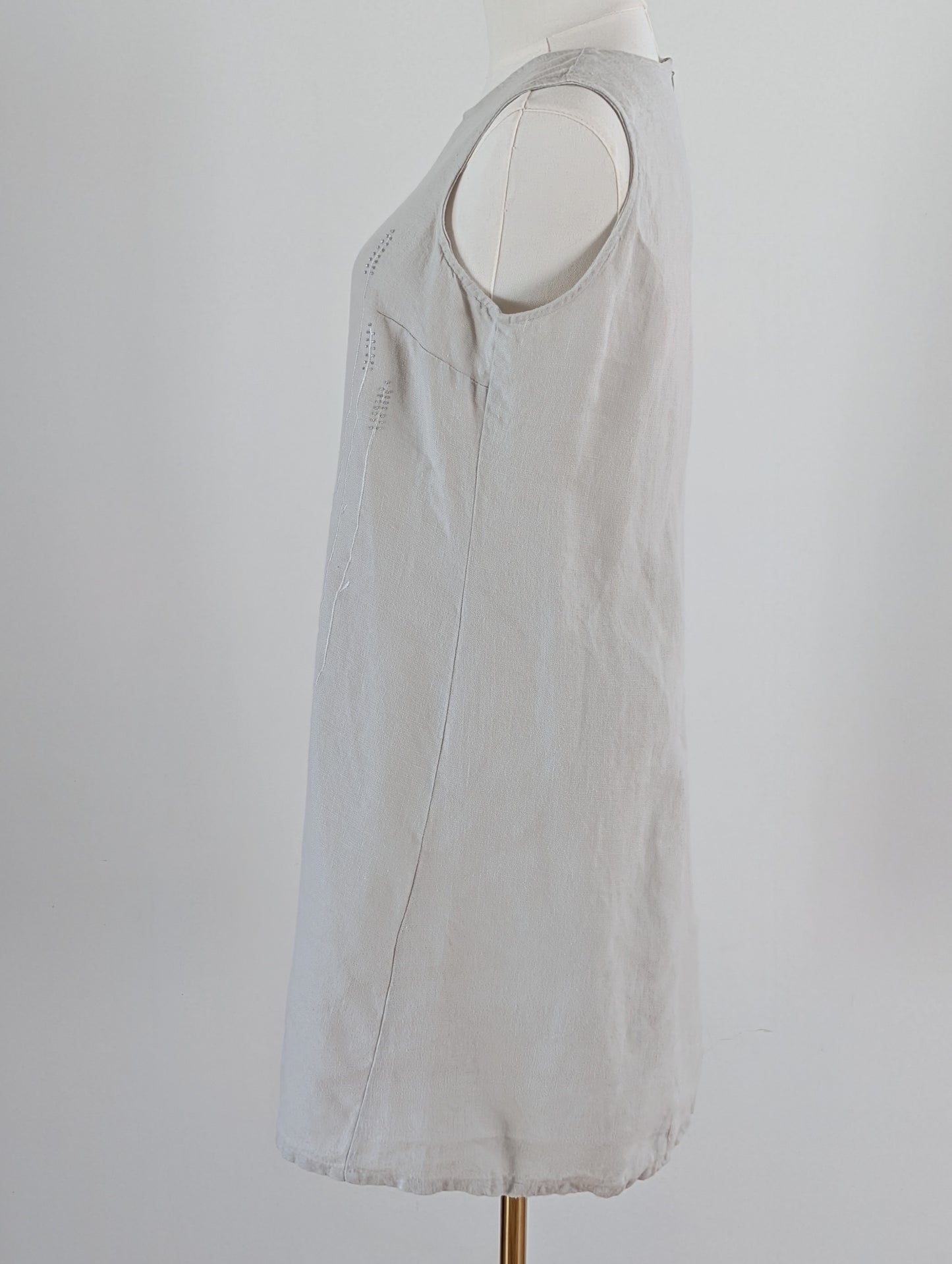John Paul Richard Linen Embroidered Beaded Dress -