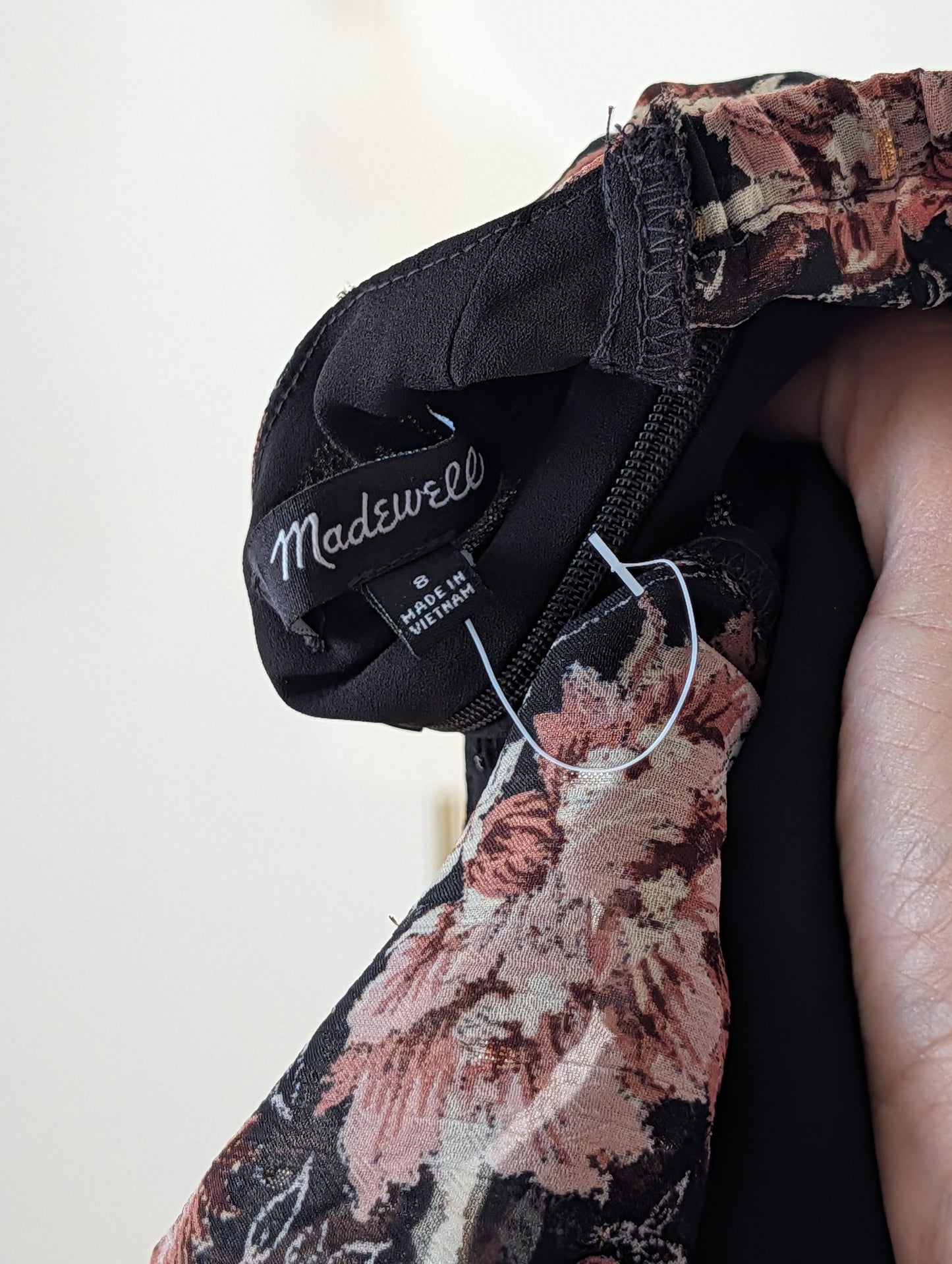 Madewell Floral Long Sleeve Dress -  8