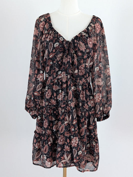 Madewell Floral Long Sleeve Dress -  8