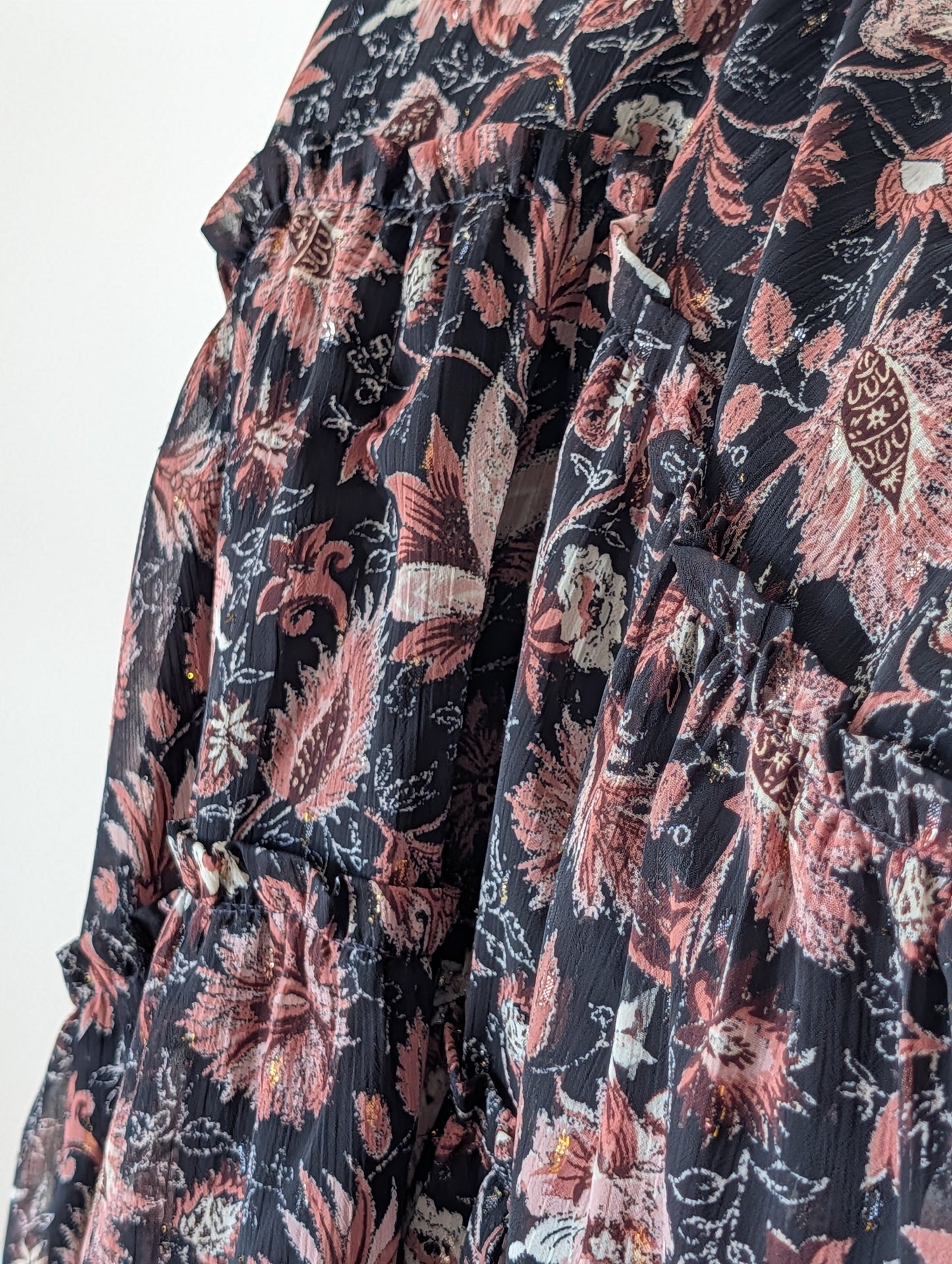 Madewell Floral Long Sleeve Dress -  8