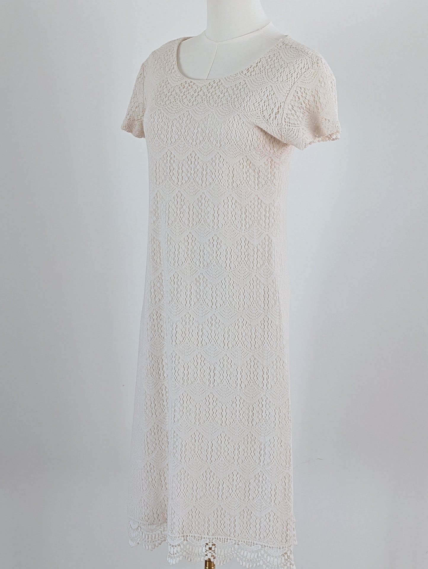 De Collection Crochet Lace Scalloped Romantic Dress - 8