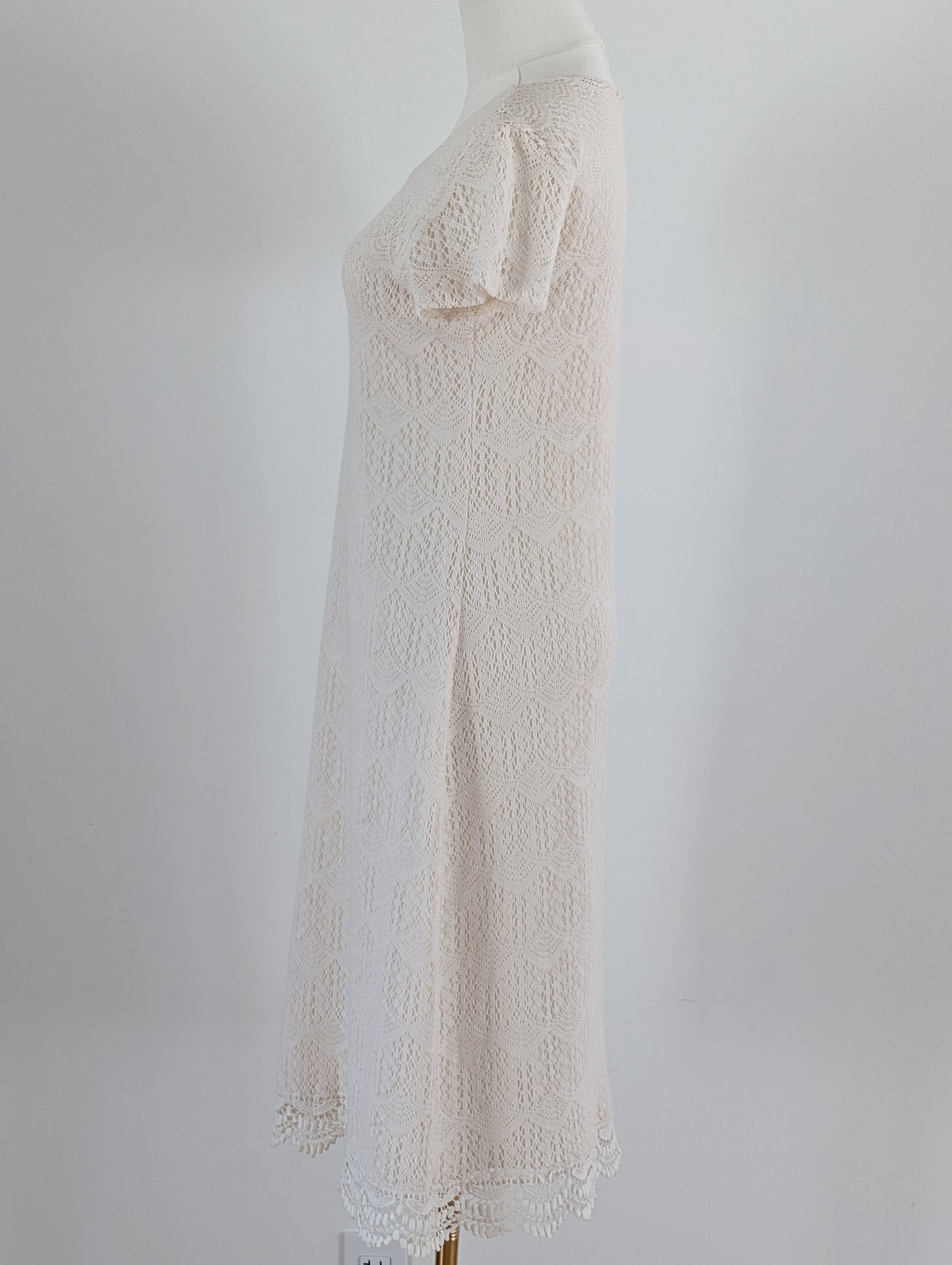De Collection Crochet Lace Scalloped Romantic Dress - 8