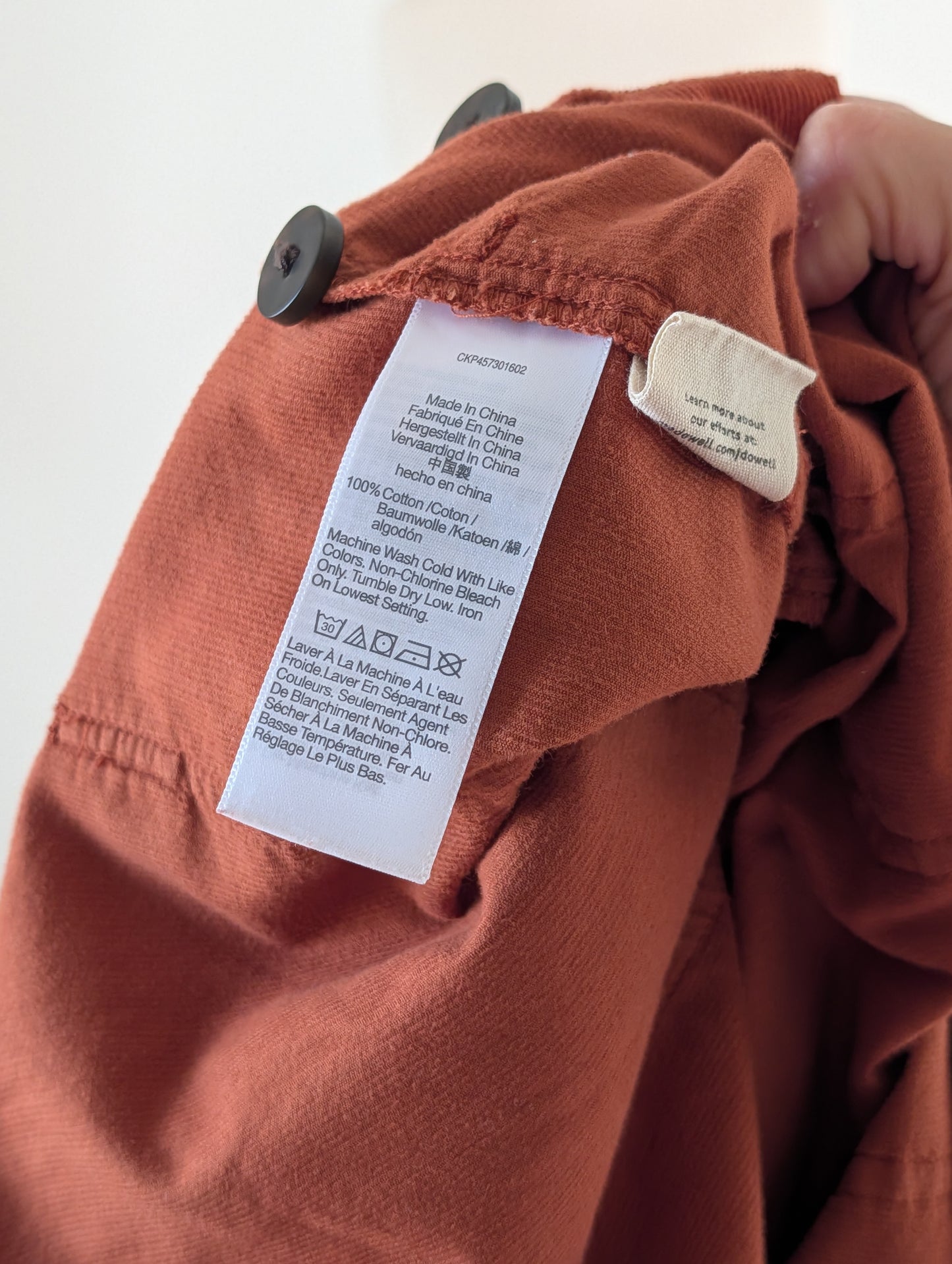 Madewell Corduroy Puff-Sleeve Button-Front Jumpsuit - 10