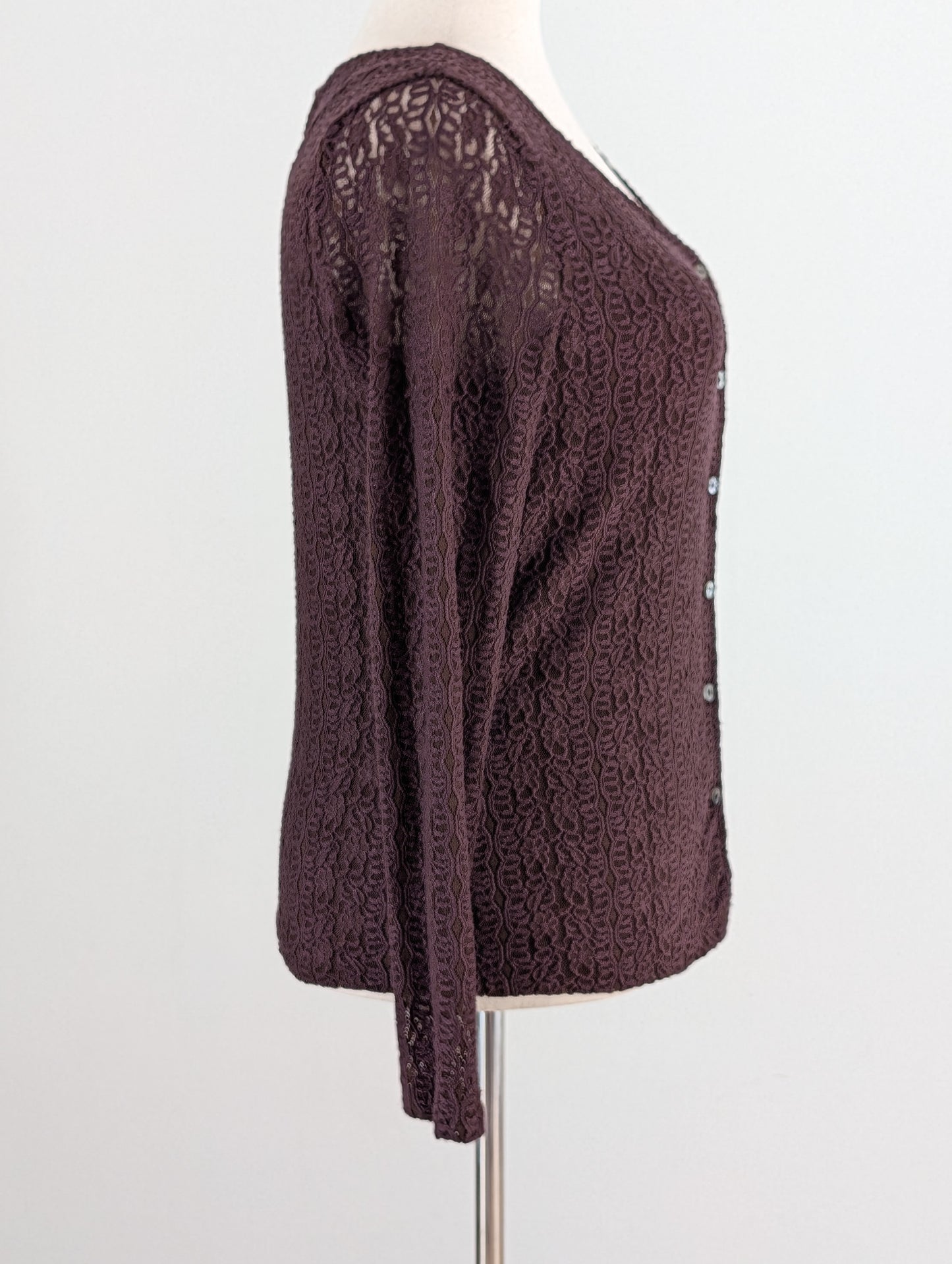 Vintage J.Jill Floral Lace Cardigan - L