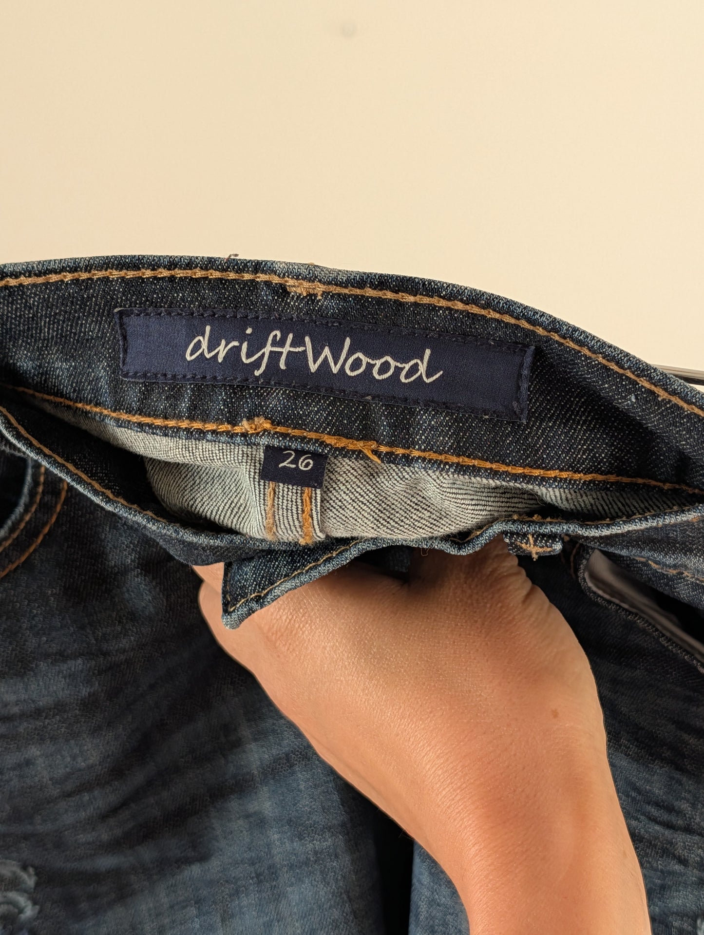 Driftwood Floral Embroidered Dark Wash Jeans - 26
