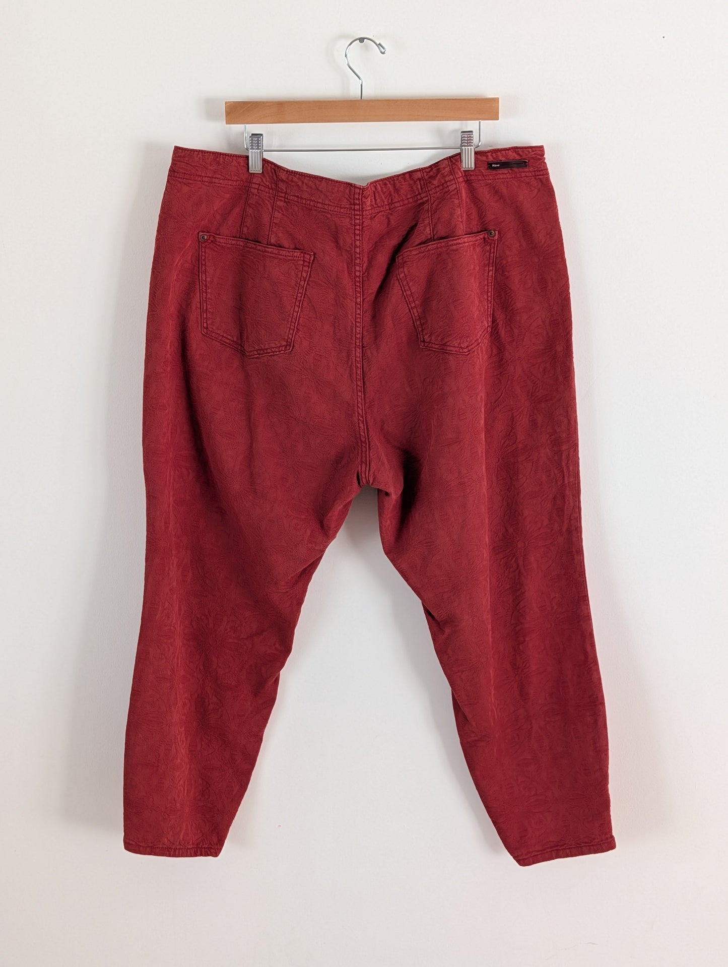 Anthropologie Pilcro Floral Jacquard High Rise Jeans - 22W