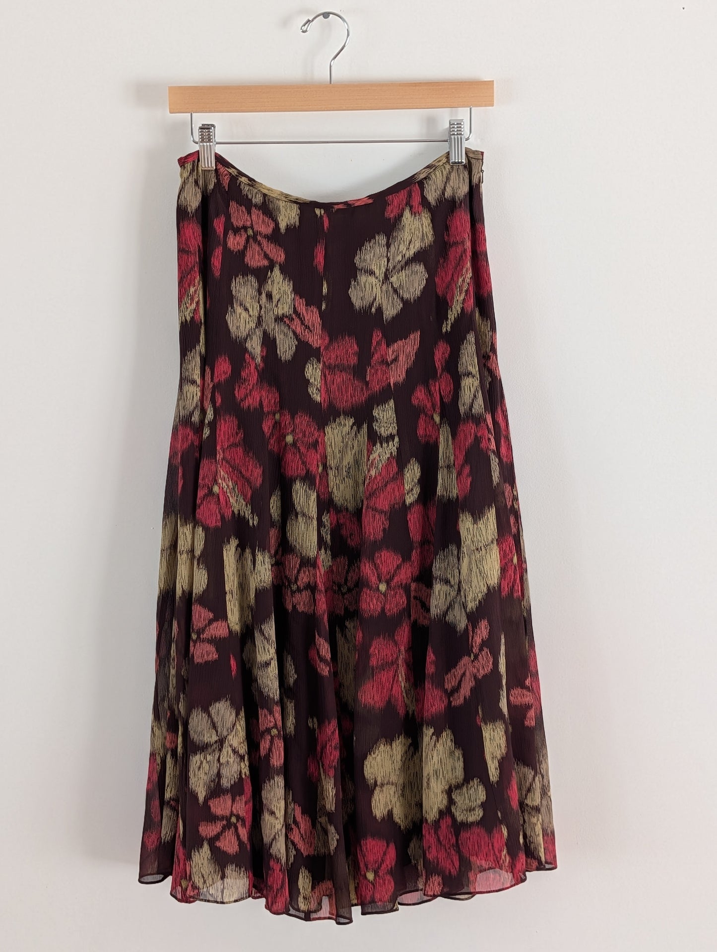 Jones New York 100% Silk Floral Midi Skirt - 4