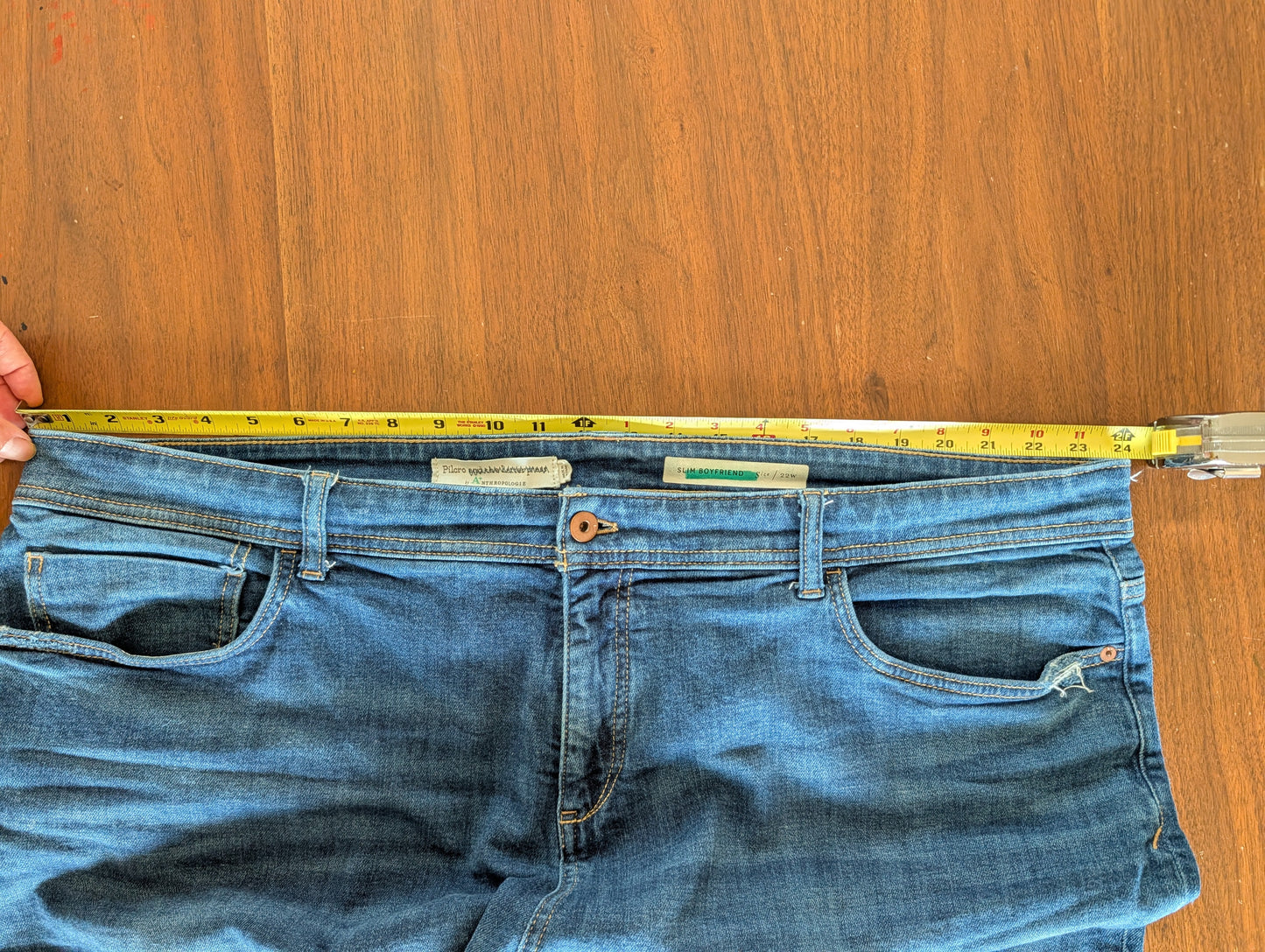 Anthropologie Pilcro Slim Boyfriend Distressed Jeans - 22W