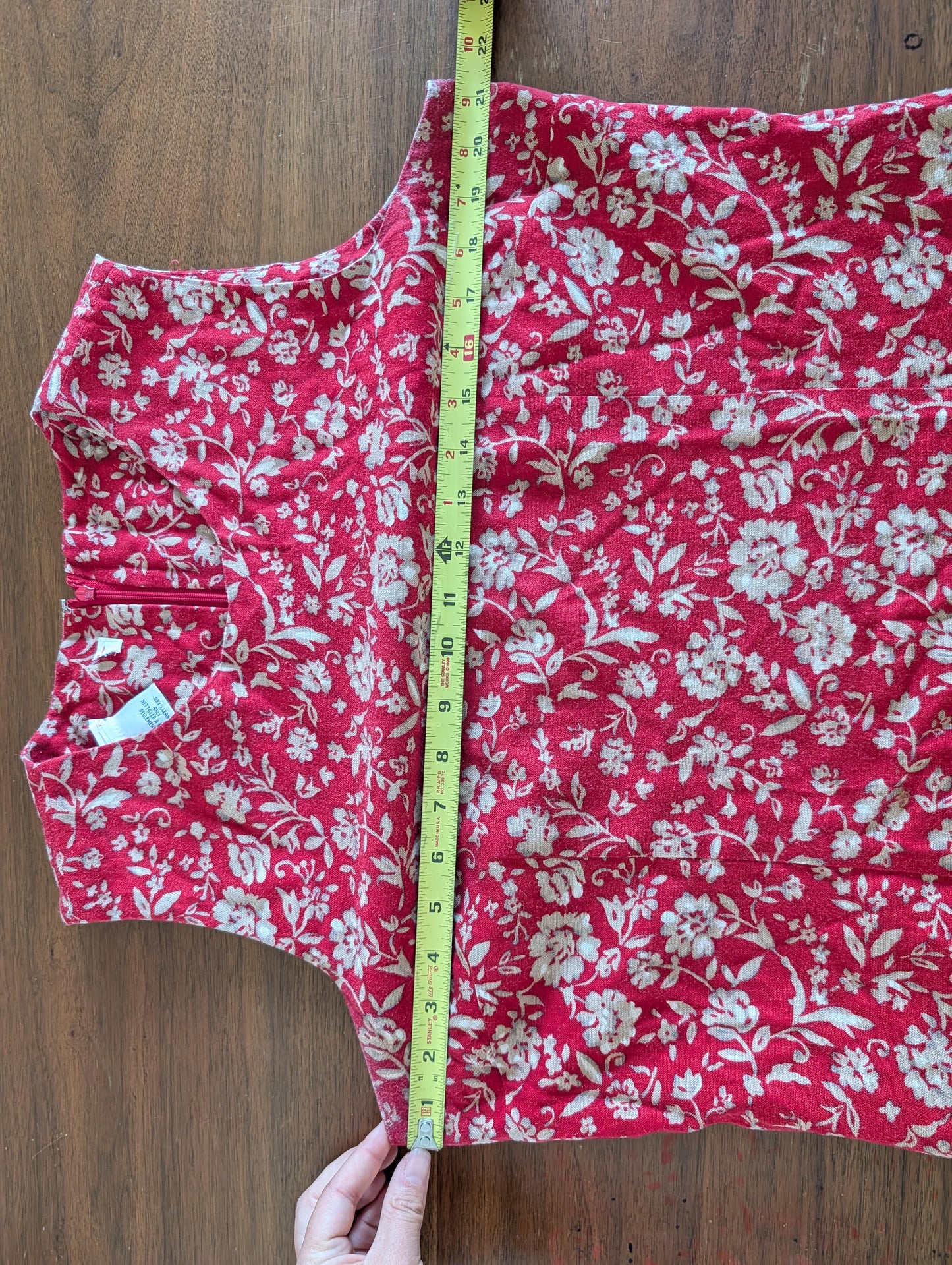 Vintage Talbots Floral Linen Rayon 2-Piece Dress Set - 14
