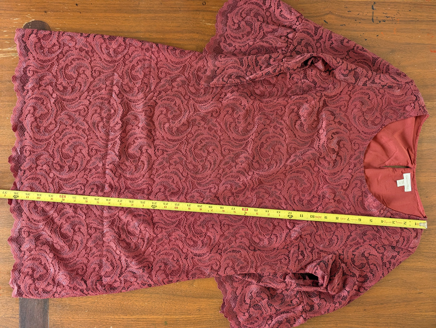Garnet Hill Lace Floral Long Sleeve Dress - 12