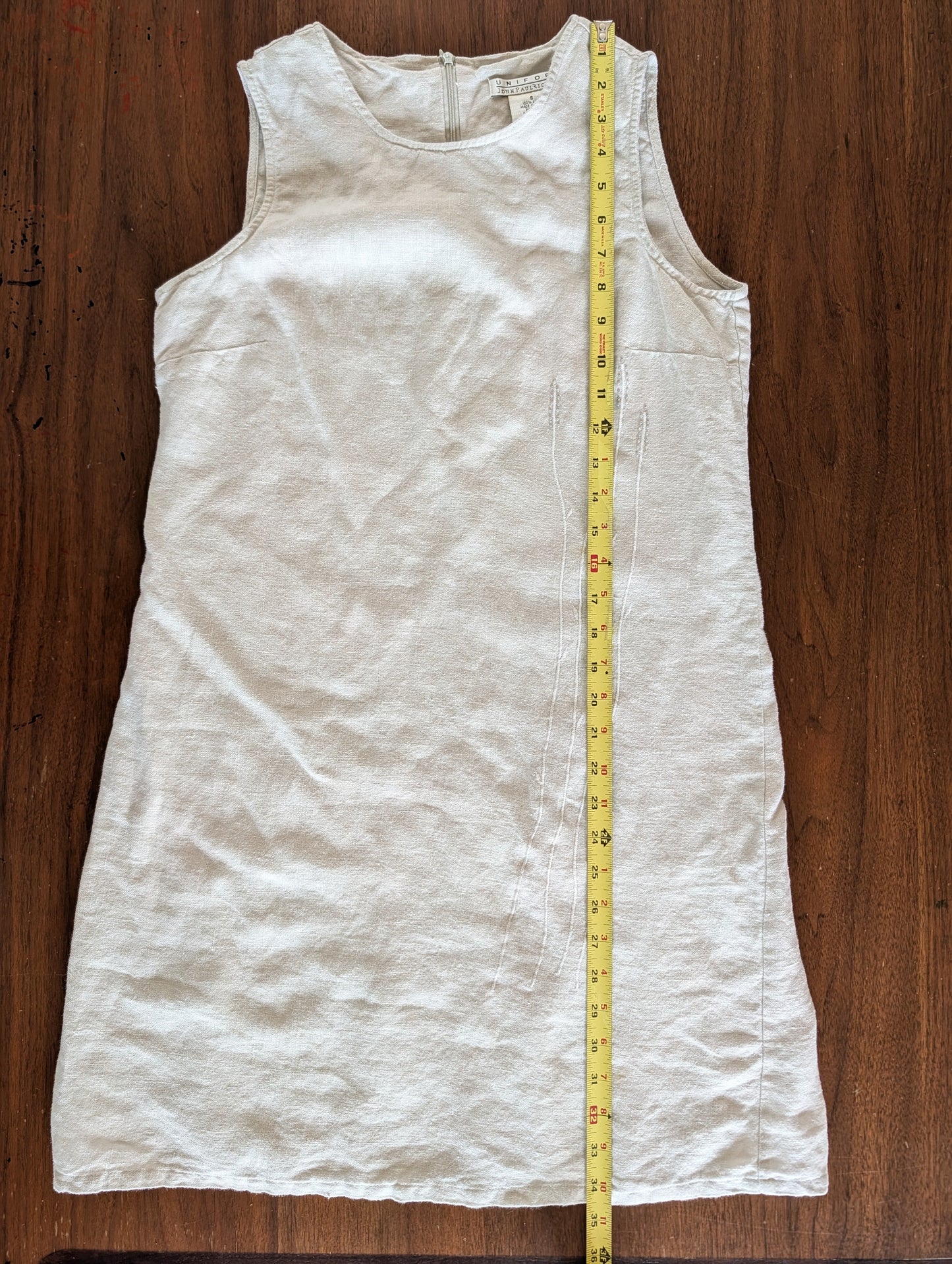 John Paul Richard Linen Embroidered Beaded Dress -