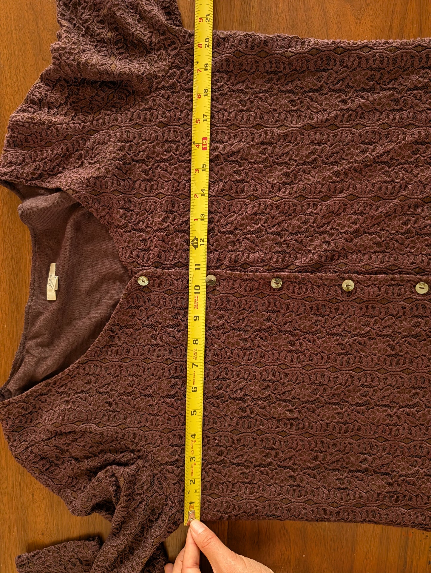Vintage J.Jill Floral Lace Cardigan - L