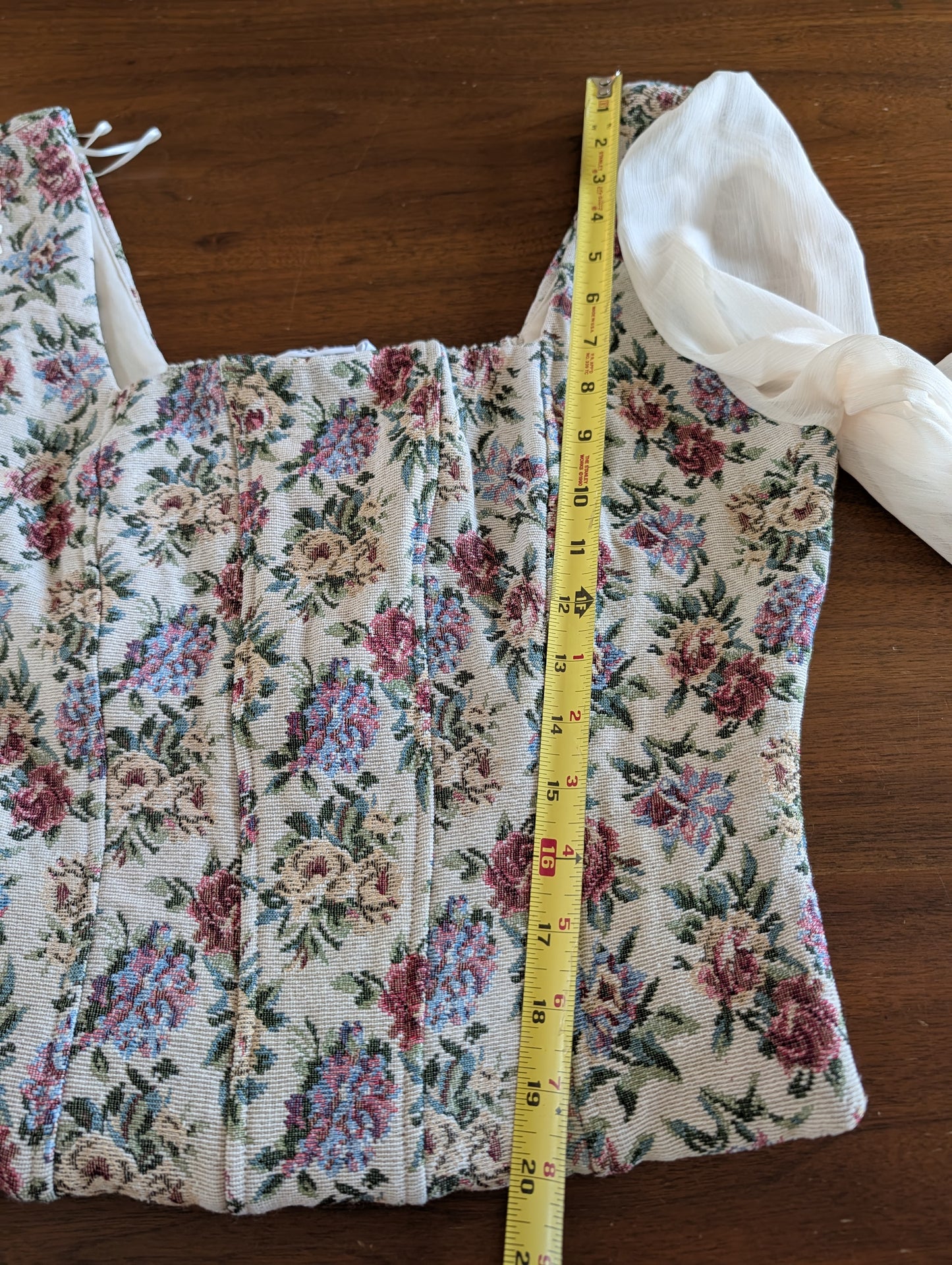 NWT Willow Root Corset Floral Tapestry Blouse - M