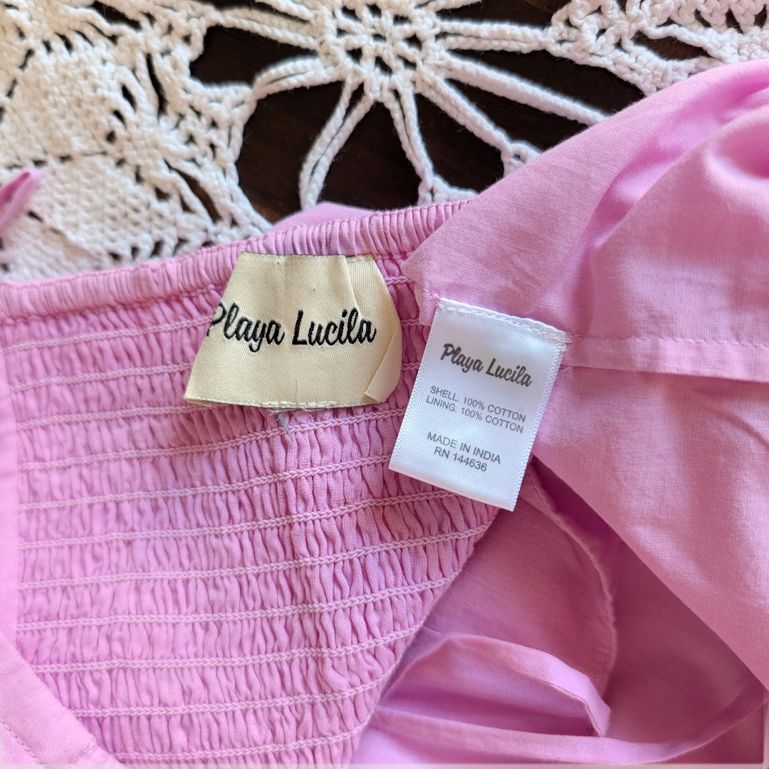 Playa Lucila Cotton Tiered Maxi Dress — L