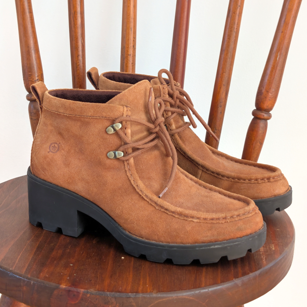 BORN Griffin Bootie Suede Leather Boots - 8.5