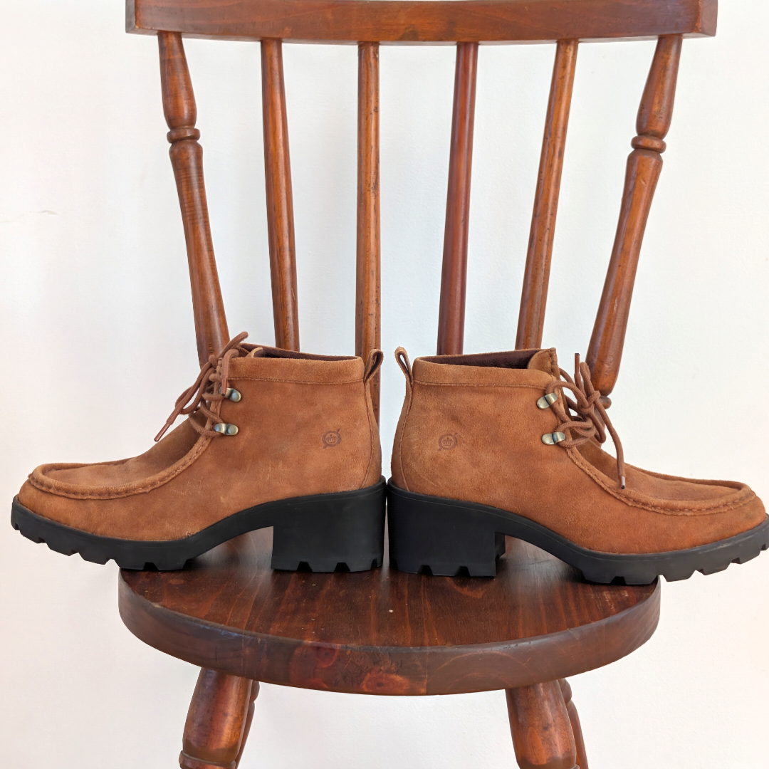 BORN Griffin Bootie Suede Leather Boots - 8.5