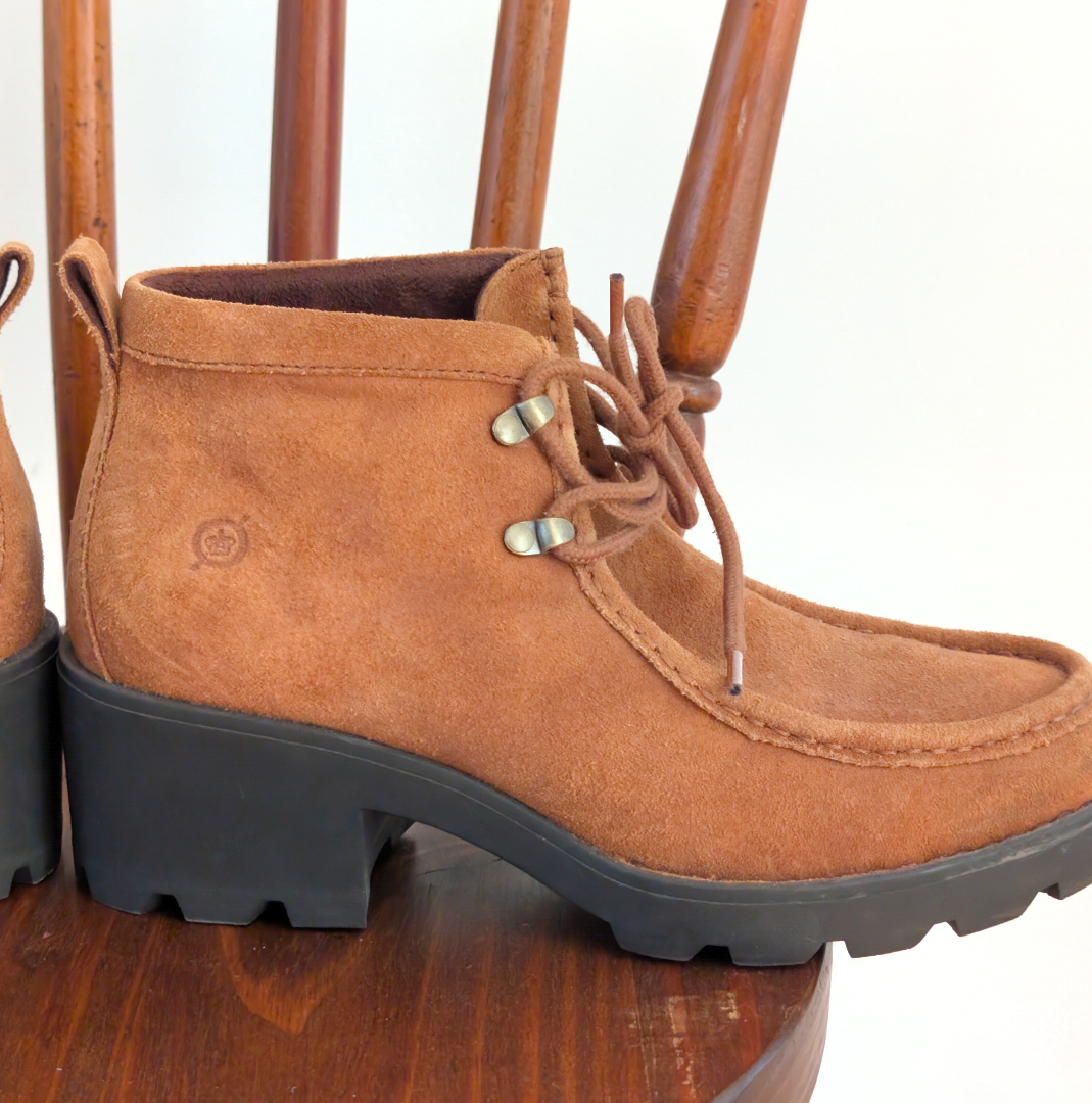 BORN Griffin Bootie Suede Leather Boots - 8.5