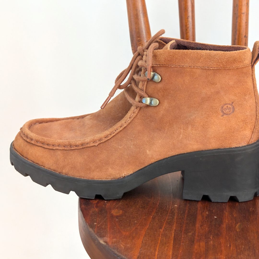 BORN Griffin Bootie Suede Leather Boots - 8.5