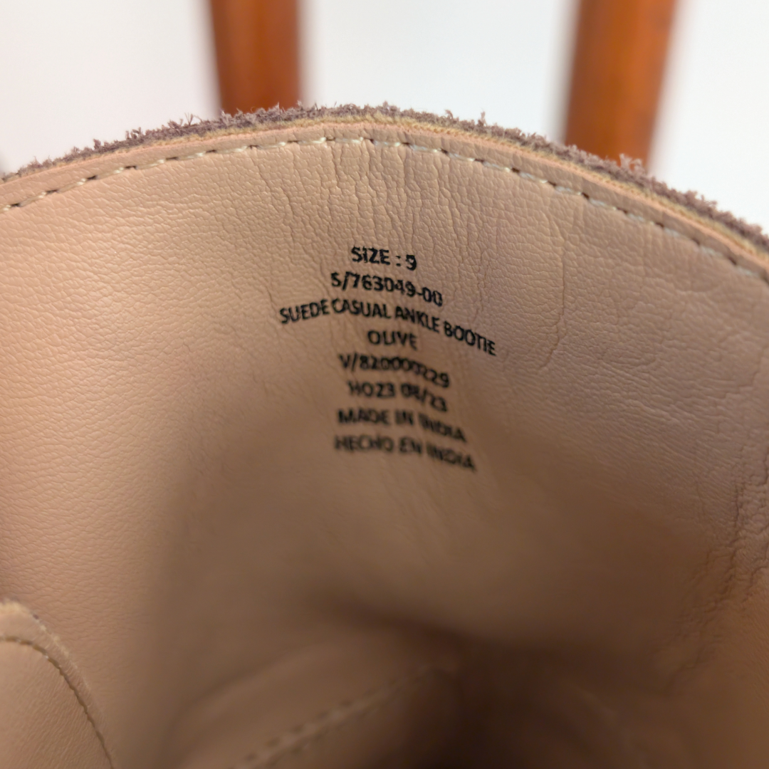 Banana Republic Booties Western Suede Olive - 9